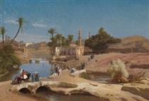 View Of Medinet El-Fayoum - Jean-Leon Gerome