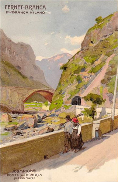 Ponte sul diveria presso varzo, 1906 - Leopoldo Metlicovitz