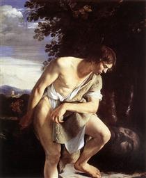 David Contemplating the Head of Goliath - Orazio Gentileschi