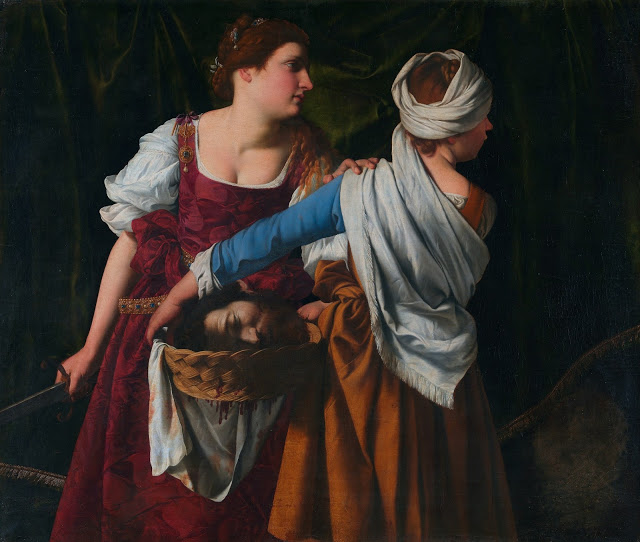 Judith and Maidservant with the Head of Holofernes, 1608 - Ораціо Джентілескі