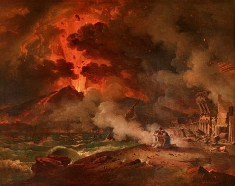 Eruption of Vesuvius arrived on August 24 of the year 79, 1813 - Пьер-Анри де Валансьен
