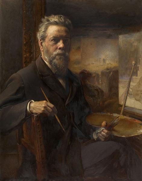 Self-Portrait, 1879 - Pierre Jean Van der Ouderaa
