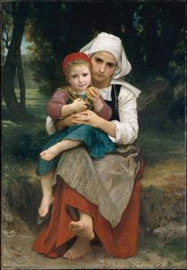 Breton Brother and Sister - William Adolphe Bouguereau