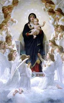 Jungfrau Maria mit Engeln - William Adolphe Bouguereau