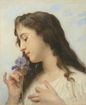 Woman with Iris, 1896 - William-Adolphe Bouguereau