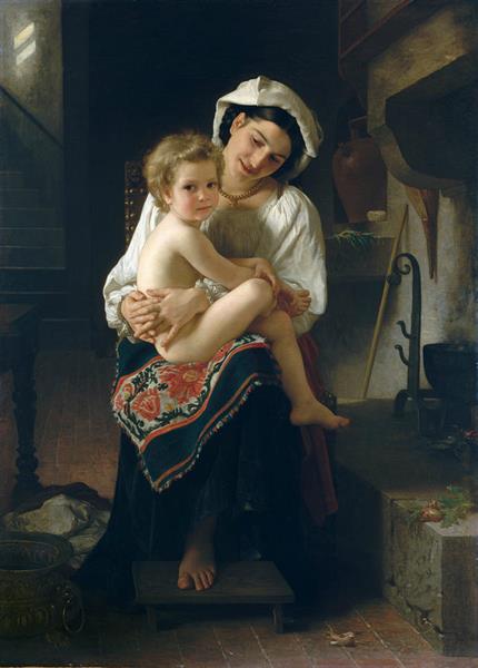 Young Mother Gazing At Her Child, 1871 - Вильям Адольф Бугро