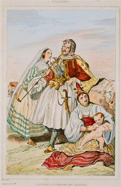 Albanian Family in Calabria, c.1840 - Achille Devéria