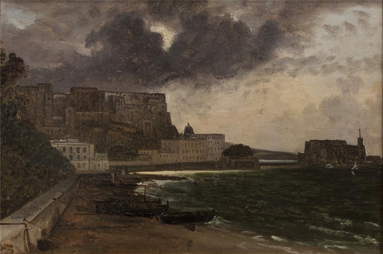 From the Harbour at Naples, Gathering Storm - Франц Людвиг Катель