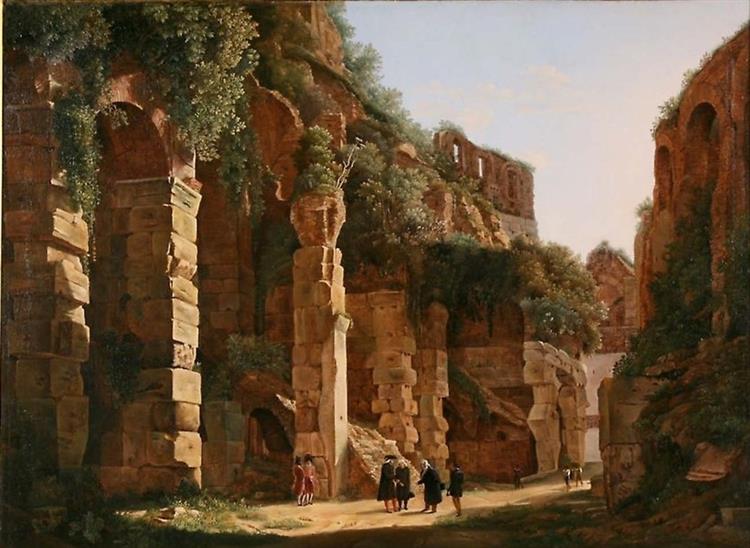 Inside the Colosseum, c.1823 - Франц Людвиг Катель