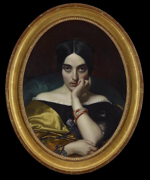 Portrait of Clémentine (Mrs. Alphonse) Karr, 1845 - Анри Леман