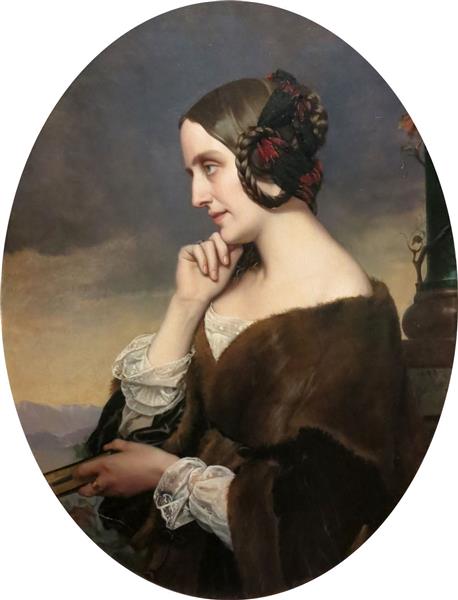Portrait of Marie d’Agoult, 1843 - Анри Леман