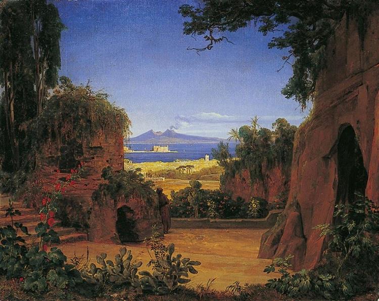 Vesuvius landscape, 1852 - August Ahlborn