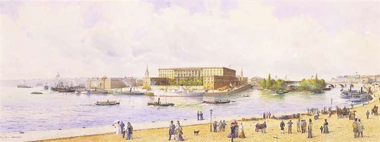 View of Strömmen, c.1890 - Анна Пальм де Роса