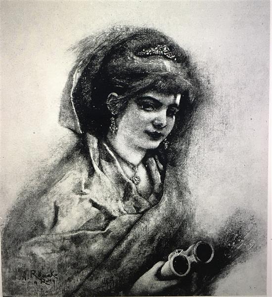 Portrait of the Marquess Emma Marignoli Torelli, c.1857 - c.1876 - Anton Romako