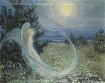 Rise of the Moon with an Angel - Marija Wassiljewna Jakuntschikowa
