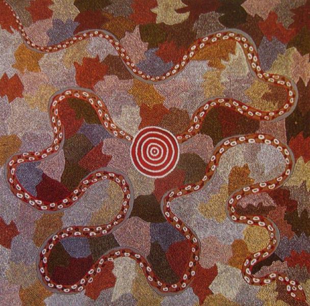 Watersnake Dreaming at Pikilli (Vaughan Springs), 1989 - Pansy Napangardi