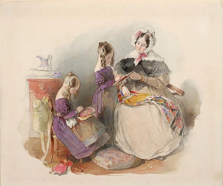 Princesses Elise and Fanny Liechtenstein, 1838 - Peter Fendi