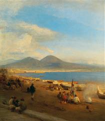 A view of the Gulf of Naples from Posilippo - Albert Flamm