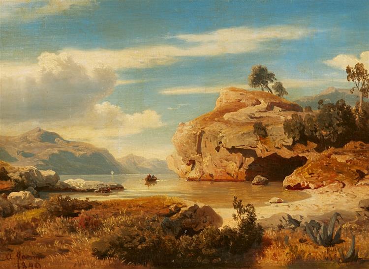 An Italian Landscape, 1849 - Albert Flamm