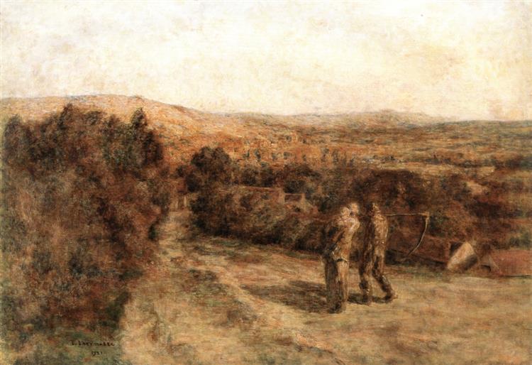The return from the fields, 1921 - Léon Lhermitte