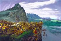 Battle at Nuʻuanu Pali - Herb Kawainui Kāne