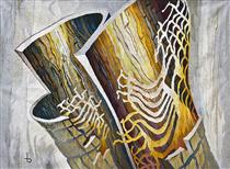 Cephalopodă, tapestry haute-lisse - Traian Boicescu