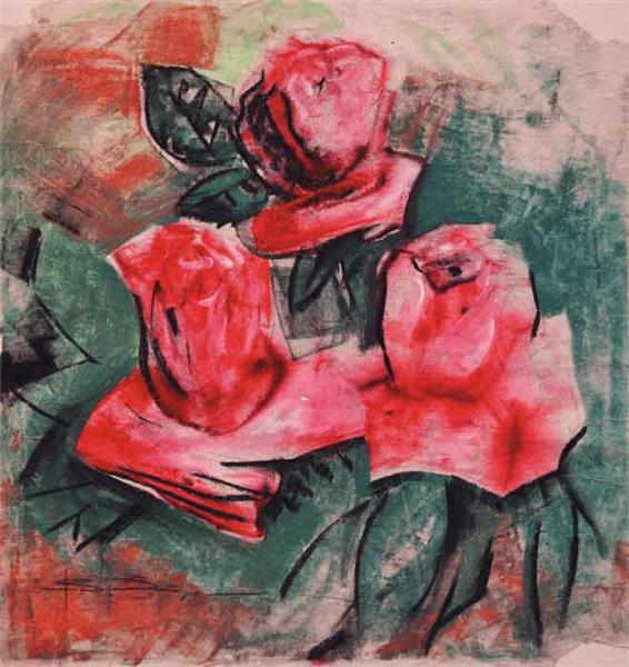 Букет троянд, c.1980 - Хрущ Валентин Дмитрович