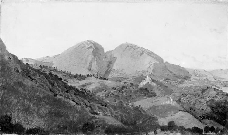 View of the Mammals (Monti Ruffi) near Olevano, 1836 - Ernst Meyer