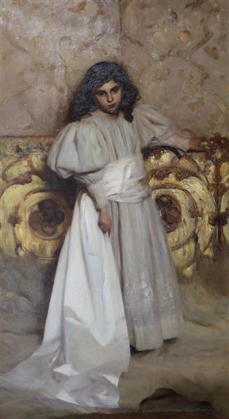 Portrait of the daughter Irene, 1897 - Cesare Tallone