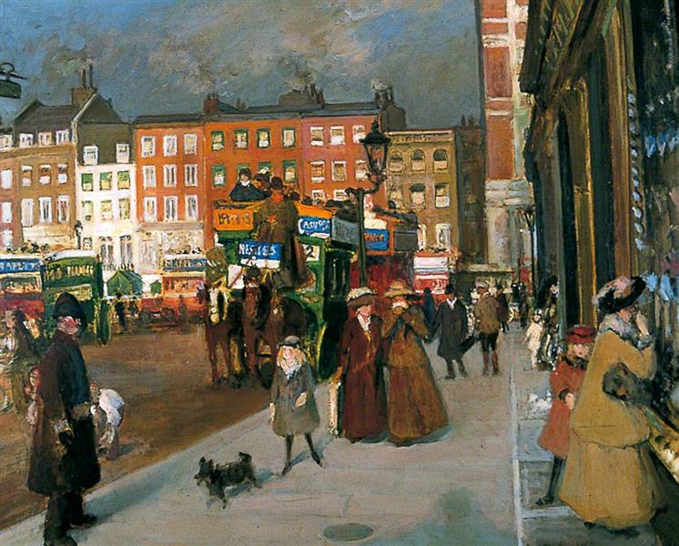 Knightsbridge from Sloane Street, London (Fine December Morning), 1903 - 1913 - Jacques-Émile Blanche