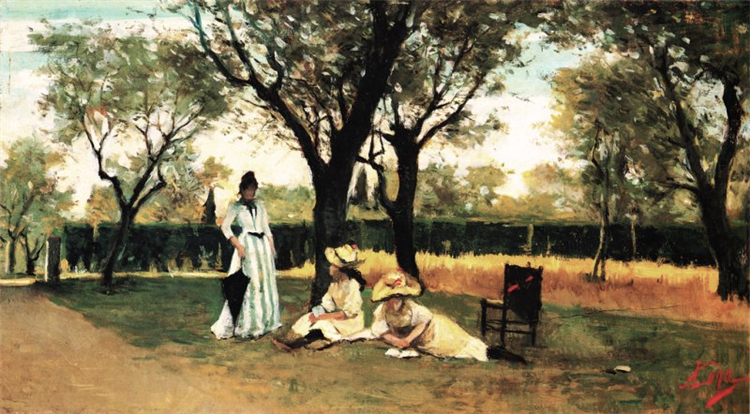 At the villa of Poggiopiano, 1888 - 1889 - Сильвестро Лега
