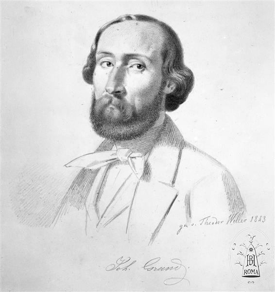 Portrait of Johann Grund, 1843 - Theodor Leopold Weller