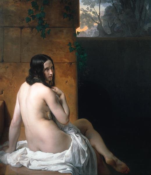 Susanna at her Bath, 1850 - Франческо Хайес