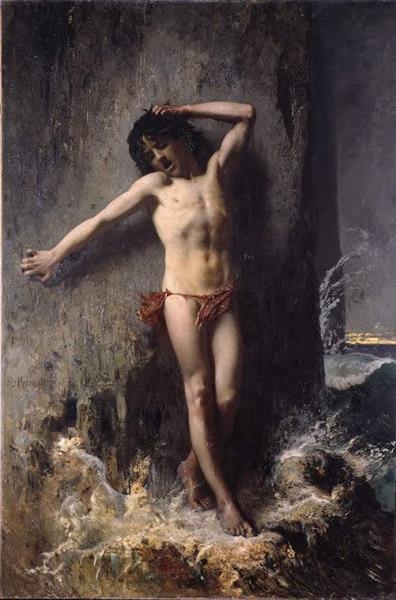 The little shipwrecked boy, 1874 - Léon Perrault