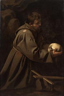 Saint Francis in Prayer - Michelangelo Merisi da Caravaggio