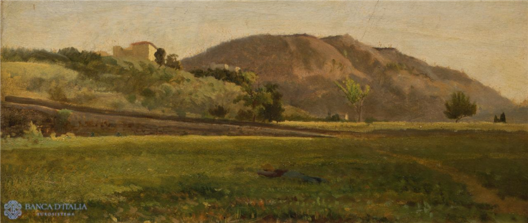 Tuscan landscape, c.1880 - Кристиано Банти