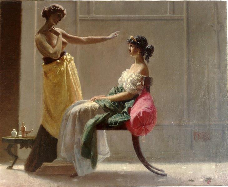 Ancient grooming, 1865 - Federico Faruffini