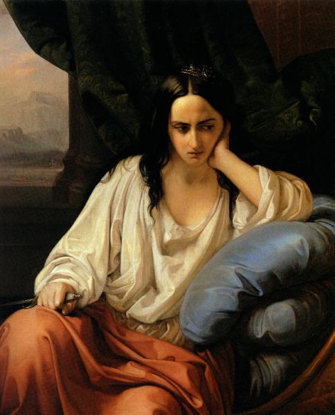 Revenge in a harem (The Greek woman) - Copy of "The Greek woman" by Giacomo Trécourt, 1854 - Federico Faruffini