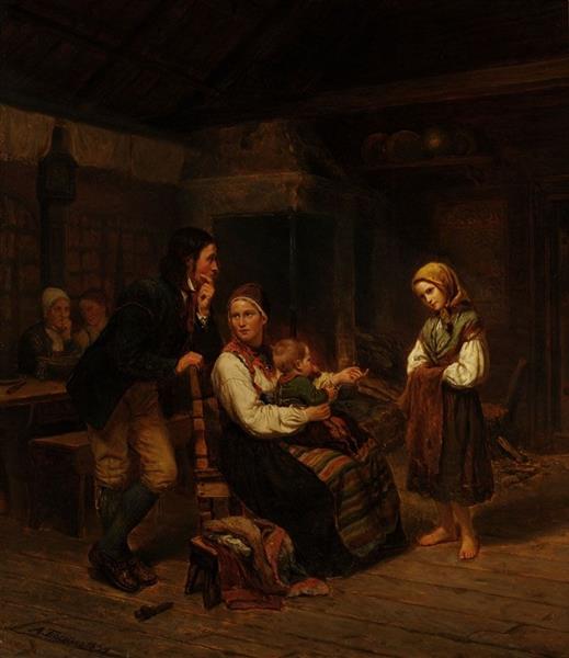 The orphan, 1854 - Адольф Тидеманд