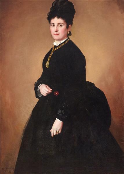 Portrait of a lady - Angelo Inganni