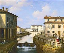 View of the San Marco canal - Angelo Inganni