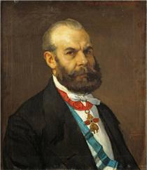Portrait of the Spanish politician and jurist Antonio de los Ríos Rosas (1812-1873) - Эдуардо Росалес
