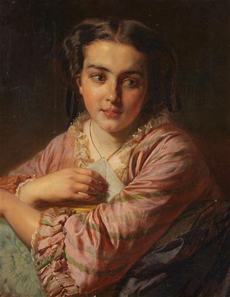 Portrait of a young woman, 1856 - Felix Schlesinger