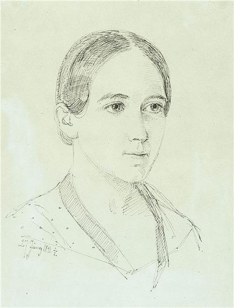 A young woman (june, 27th), 1841 - Johan Lundbye - WikiArt.org