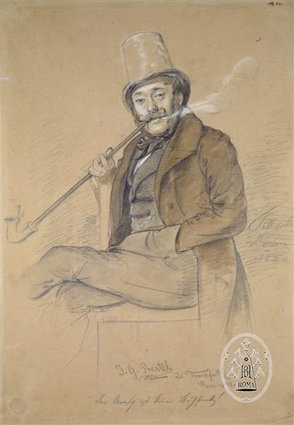 Portrait Johann Erdmann Gottlieb Prestel (1804-1885) (probably), 1835 - Leopold Pollak