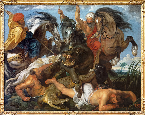 Hippopotamus and Crocodile Hunt, c.1615 - c.1616 - Peter Paul Rubens