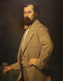 Portrait of Luigi Majoli - Antonio Ciseri