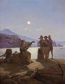 Italian fishermen in the port of Naples - Carl Gustav Carus