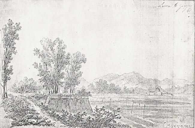 The walls of Lucca (June 6th), 1861 - Odoardo Borrani