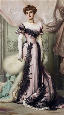 Portrait of the Countess Carolina Sommaruga Maraini - Vittorio Matteo Corcos